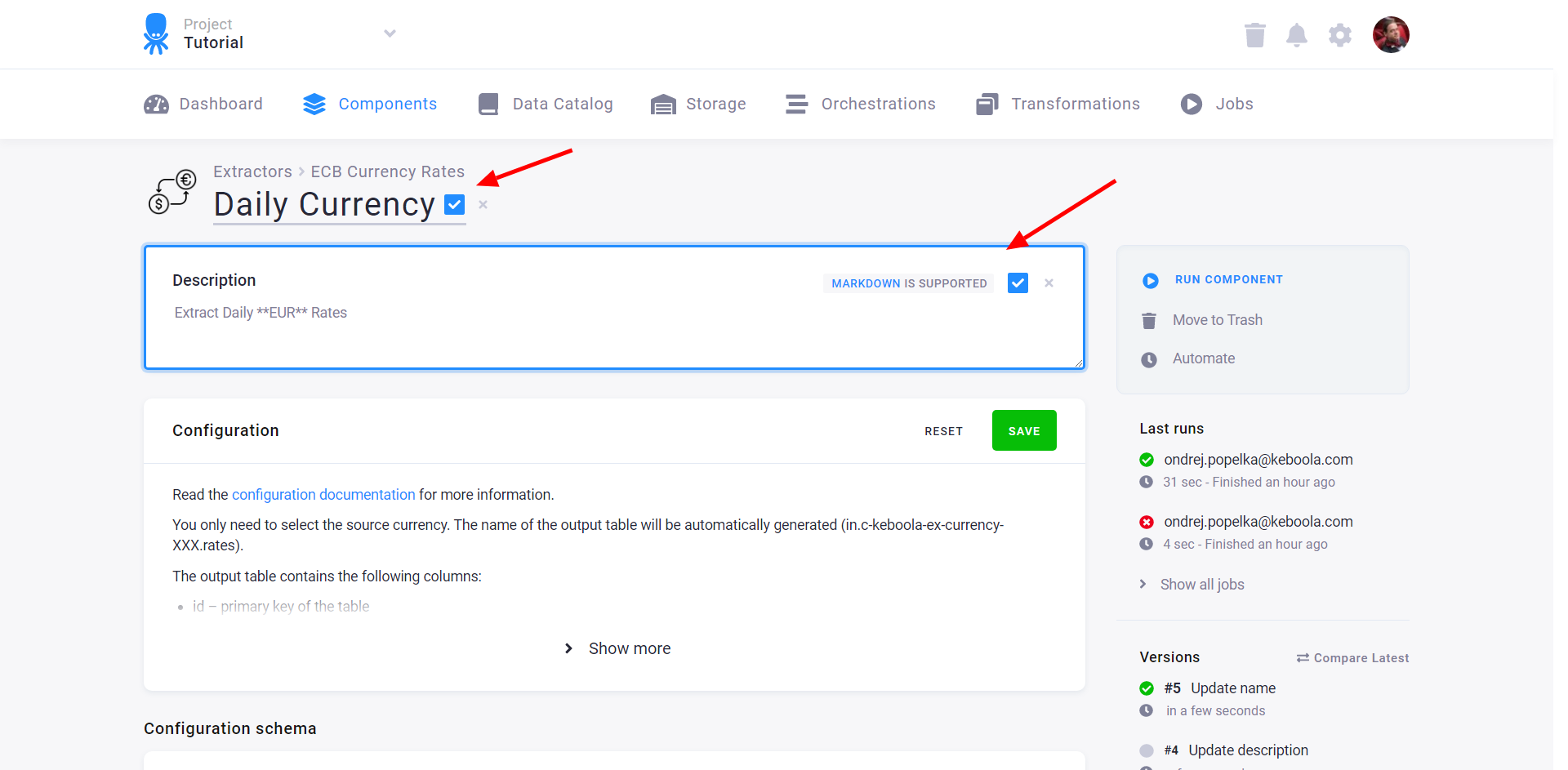 Screenshot - Configuration Name and Description