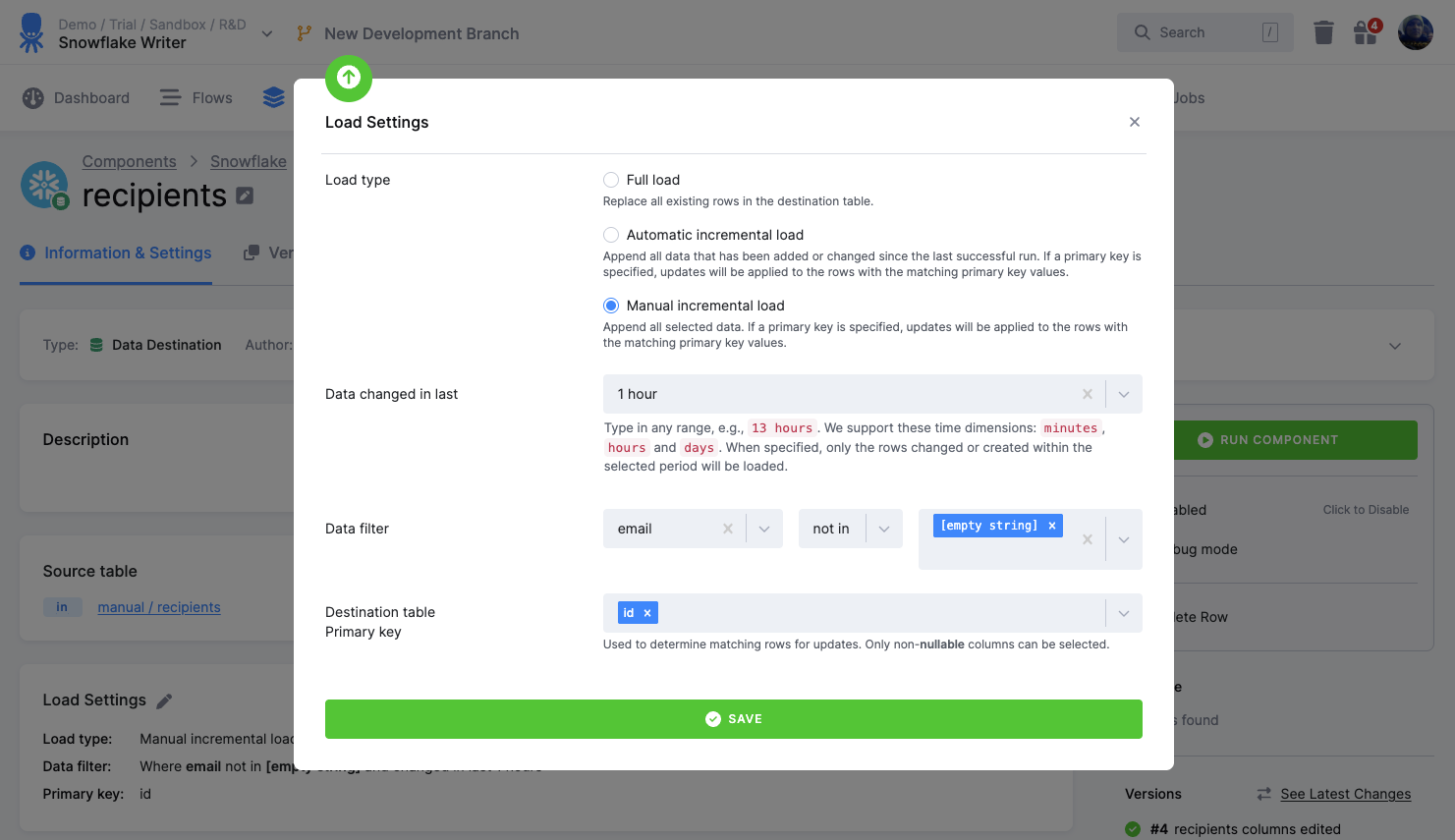 Screenshot - Table Options