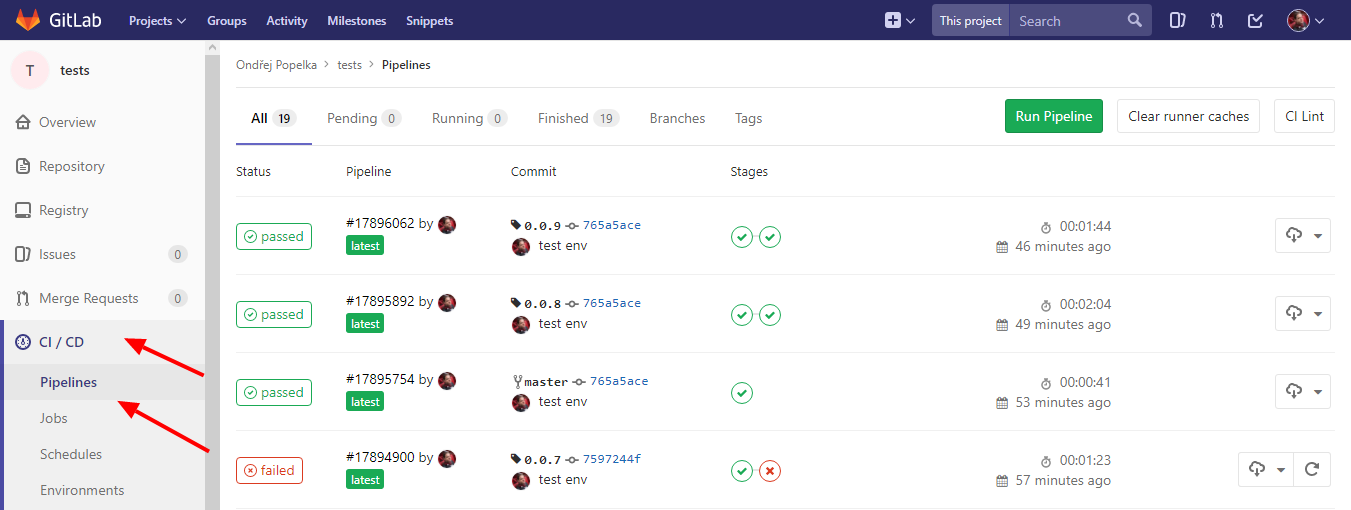 Screenshot -- GitLab Build